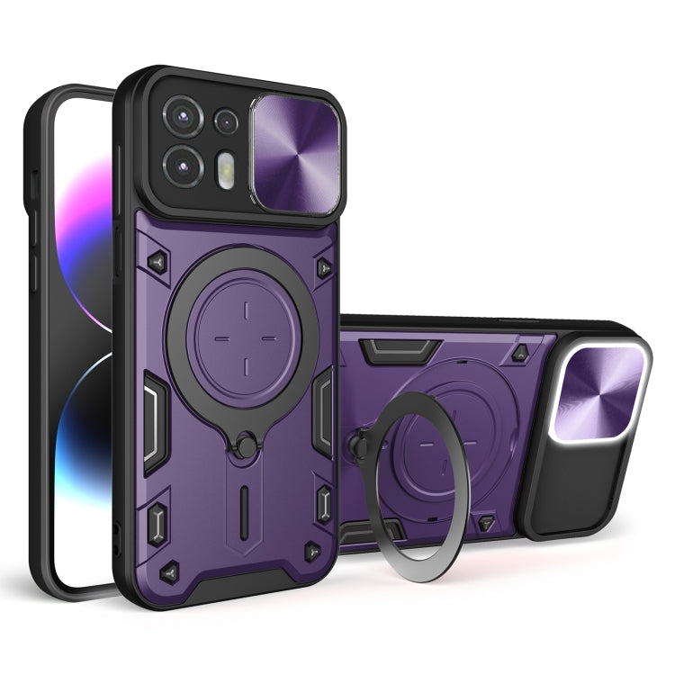 CD Texture Sliding Camshield Magnetic Holder Phone Case, For Motorola Edge 20 Lite, For Motorola Edge 20 Pro, For Motorola Moto G30 / G20 / G10