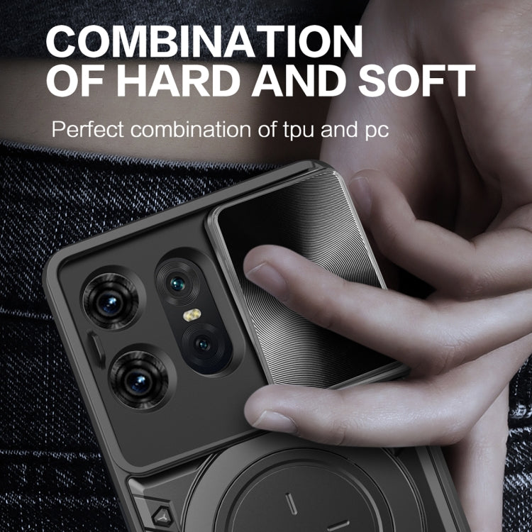 CD Texture Sliding Camshield Magnetic Holder Phone Case, For Motorola Edge 50 Pro Global, For Motorola Moto G24 Power, For Motorola Moto E13, For Motorola Moto E22 / E22i