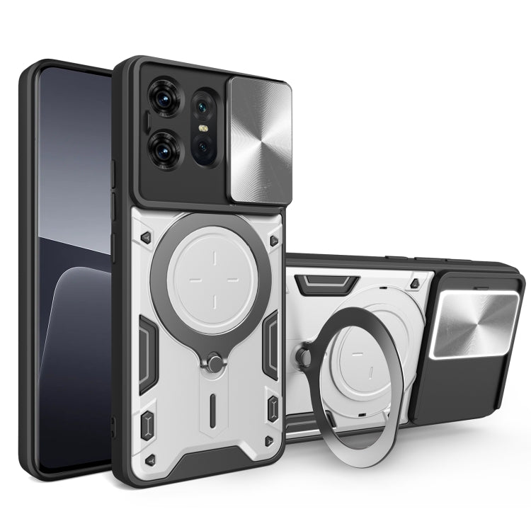 CD Texture Sliding Camshield Magnetic Holder Phone Case, For Motorola Edge 50 Neo, For Motorola Moto G85, For Motorola Edge 50 Pro Global, For Motorola Moto G24 Power
