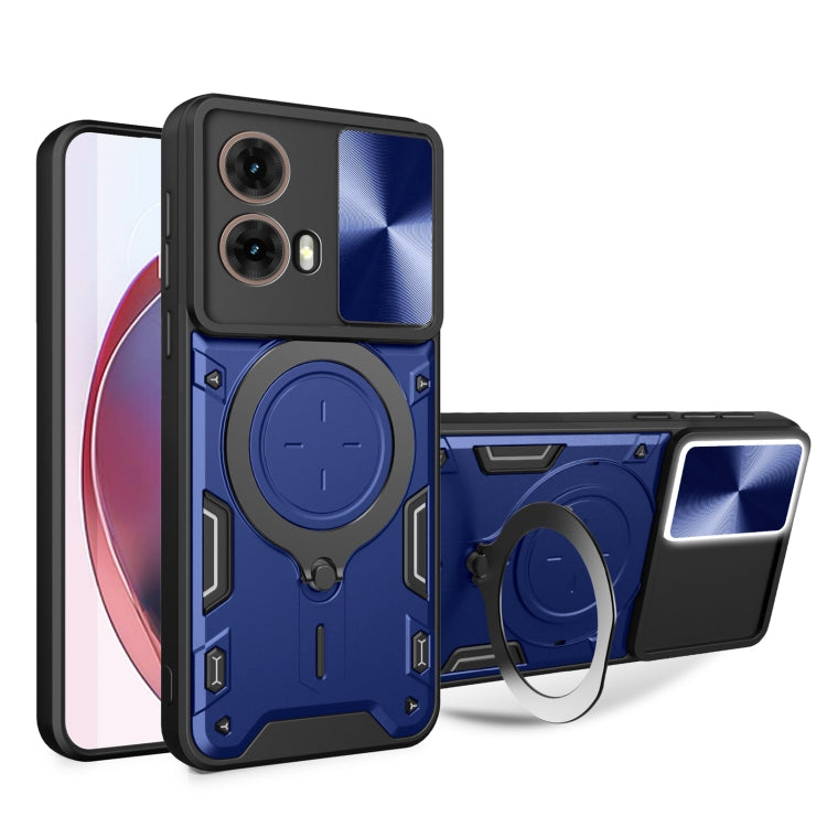 CD Texture Sliding Camshield Magnetic Holder Phone Case, For Motorola Edge 50 Neo, For Motorola Moto G85, For Motorola Edge 50 Pro Global, For Motorola Moto G24 Power