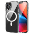 For iPhone 15 Four Corner Airbags MagSafe Magnetic Phone Case(Transparent)