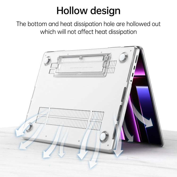 For Macbook Pro 14 A2918/A2992/A2779 Frosted Translucent Laptop Protective Case(Dark Green)