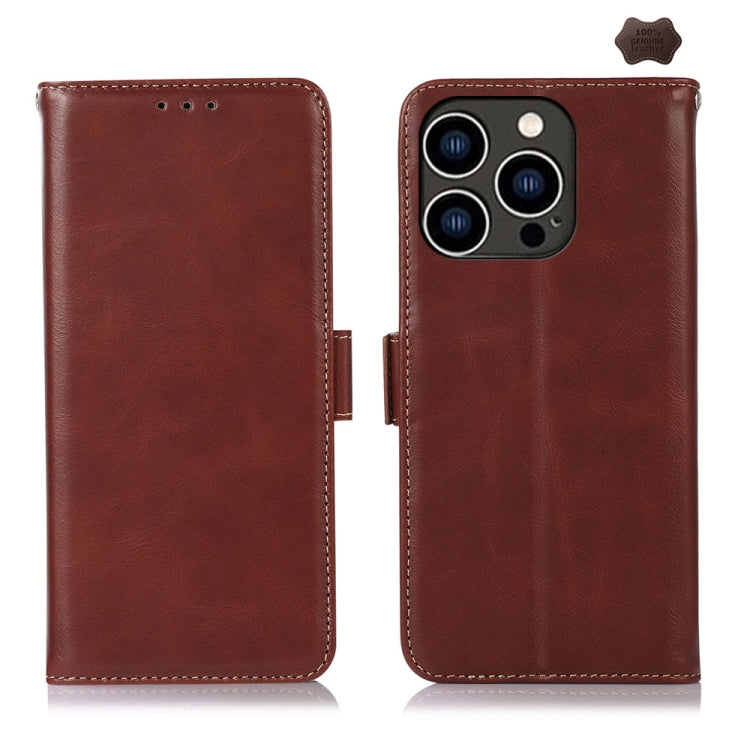 Crazy Horse Top Layer Cowhide Leather Phone Case, For iPhone 17 Pro Max, For iPhone 17 Pro, For iPhone 17, For iPhone Air, For iPhone 16 Pro Max, For iPhone 16 Pro
