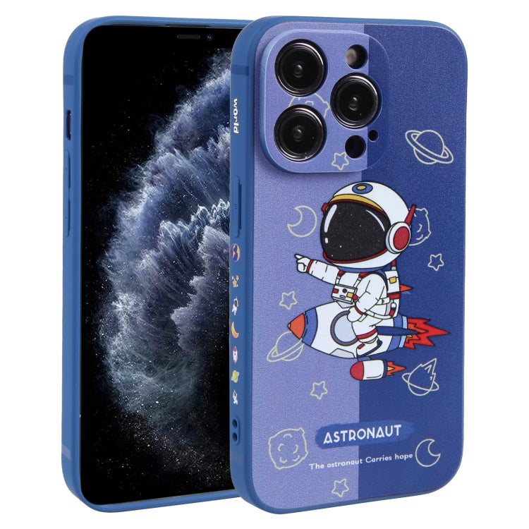 Color Contrast Astronaut Pattern TPU Phone Case, For iPhone 12 mini, For iPhone 11 Pro Max, For iPhone 11, For iPhone 11 Pro, For iPhone XS / X, For iPhone XR, For iPhone XS Max, For iPhone 8 Plus / 7 Plus