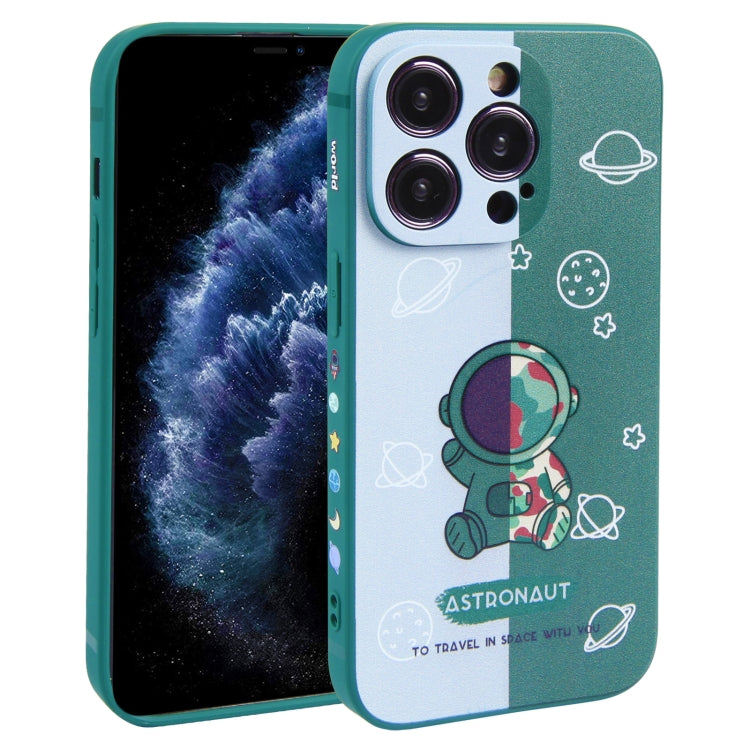 Color Contrast Astronaut Pattern TPU Phone Case, For iPhone 12 mini, For iPhone 11 Pro Max, For iPhone 11, For iPhone 11 Pro, For iPhone XS / X, For iPhone XR, For iPhone XS Max, For iPhone 8 Plus / 7 Plus