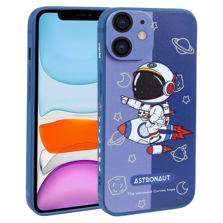 Color Contrast Astronaut Pattern TPU Phone Case, For iPhone 12 mini, For iPhone 11 Pro Max, For iPhone 11, For iPhone 11 Pro, For iPhone XS / X, For iPhone XR, For iPhone XS Max, For iPhone 8 Plus / 7 Plus