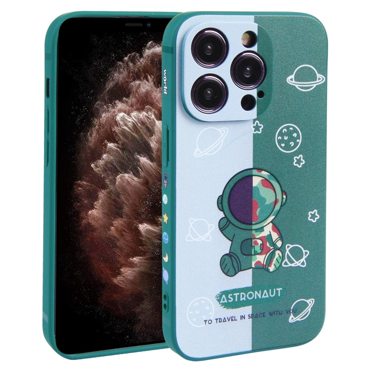 Color Contrast Astronaut Pattern TPU Phone Case, For iPhone 12 mini, For iPhone 11 Pro Max, For iPhone 11, For iPhone 11 Pro, For iPhone XS / X, For iPhone XR, For iPhone XS Max, For iPhone 8 Plus / 7 Plus