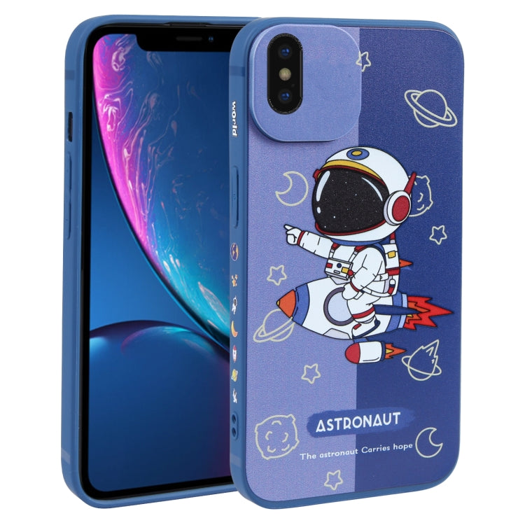 Color Contrast Astronaut Pattern TPU Phone Case, For iPhone 12 mini, For iPhone 11 Pro Max, For iPhone 11, For iPhone 11 Pro, For iPhone XS / X, For iPhone XR, For iPhone XS Max, For iPhone 8 Plus / 7 Plus