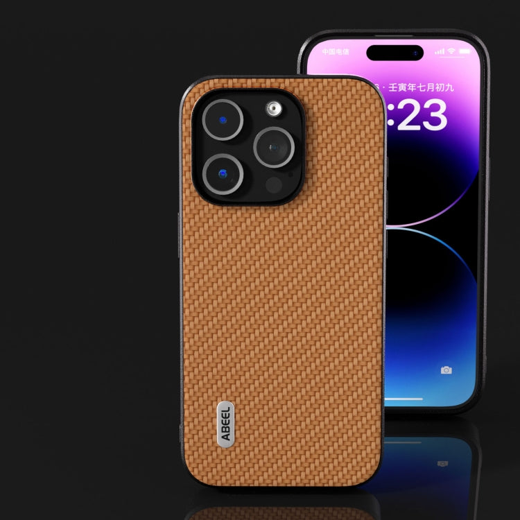 ABEEL Carbon Fiber Texture Protective Phone Case, For iPhone 15 Pro Max, For iPhone 15 Pro, For iPhone 15