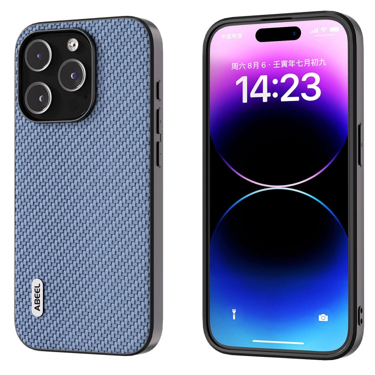 ABEEL Carbon Fiber Texture Protective Phone Case, For iPhone 15 Pro Max, For iPhone 15 Pro, For iPhone 15
