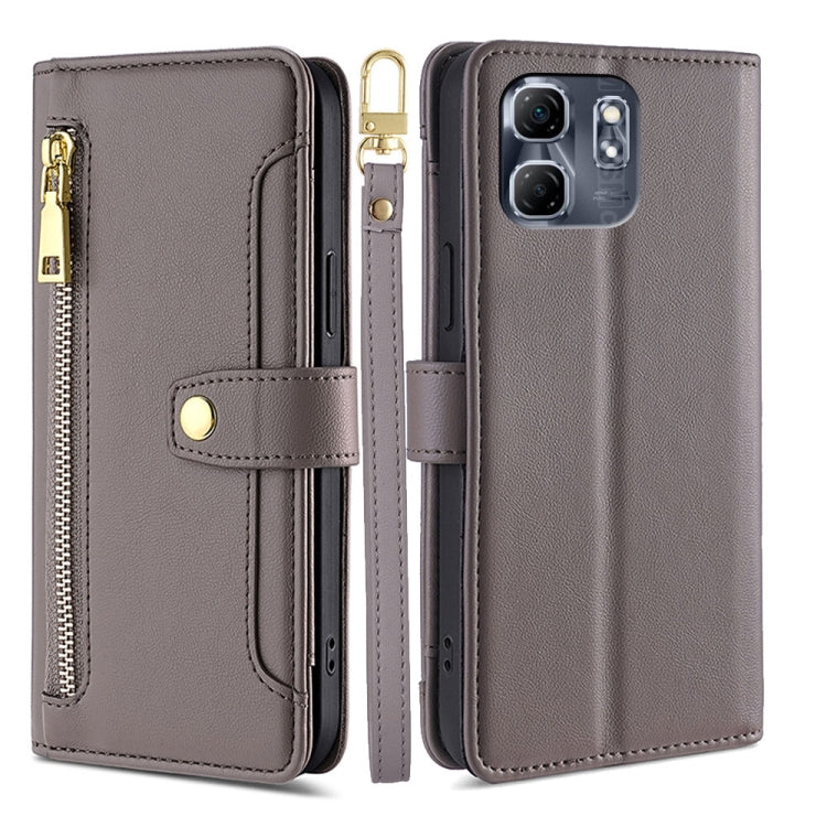Sheep Texture Cross-body Zipper Wallet Leather Phone Case, For Infinix Note 50x 5G, For Infinix Note 50 Pro+ 5G, For Infinix Note 50 4G, For Infinix Hot 50i 4G