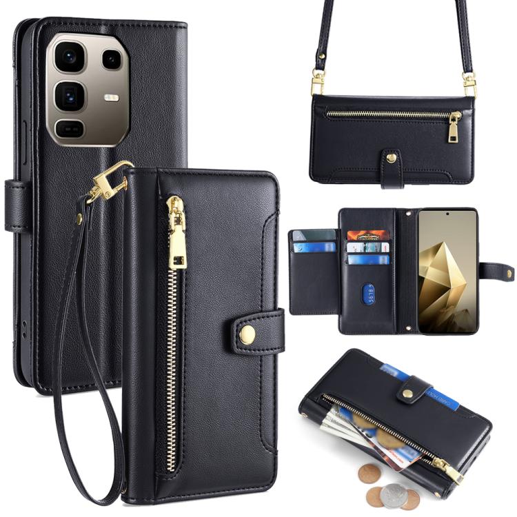 Sheep Texture Cross-body Zipper Wallet Leather Phone Case, For Infinix Note 50x 5G, For Infinix Note 50 Pro+ 5G, For Infinix Note 50 4G, For Infinix Hot 50i 4G