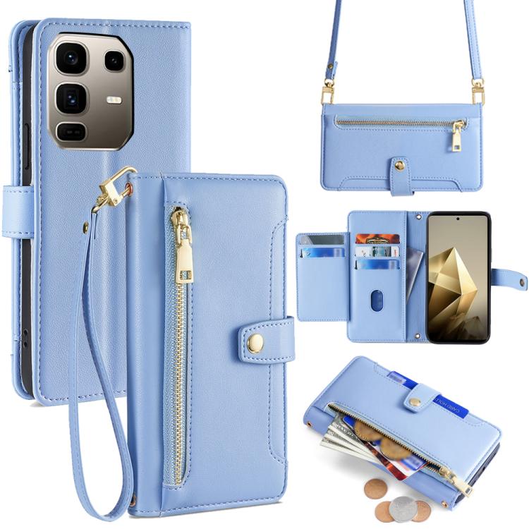 Sheep Texture Cross-body Zipper Wallet Leather Phone Case, For Infinix Note 50x 5G, For Infinix Note 50 Pro+ 5G, For Infinix Note 50 4G, For Infinix Hot 50i 4G