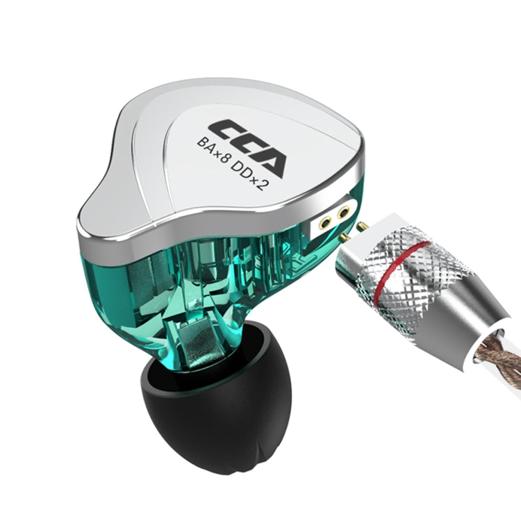 CCA CCA-C10 3.5mm Gold Plated Plug Ten Unit Hybrid Wire-controlled In-ear Earphone, without Mic