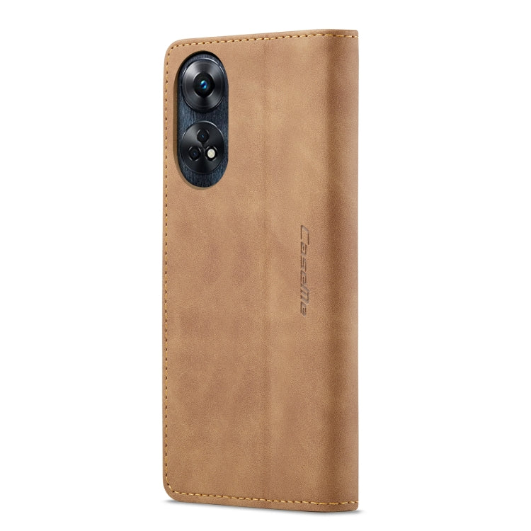 For OPPO Reno8 T 4G CaseMe 013 Multifunctional Horizontal Flip Leather Phone Case(Brown)