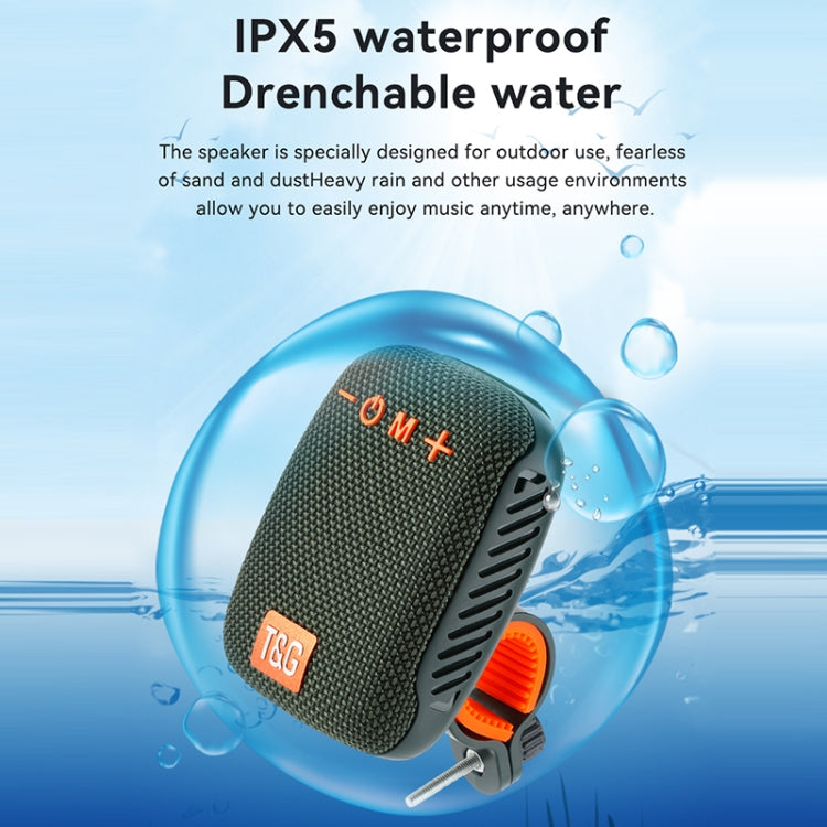 T&G TG-392 Outdoor Bicycle TWS Wireless Bluetooth IPX5 Waterproof Speaker(Black)