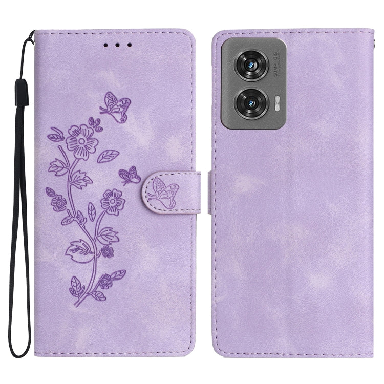 Flower Butterfly Embossing Pattern Leather Phone Case, For Motorola Moto G Play 2025, For Motorola Edge 50 5G, For Motorola Edge 50 Pro, For Motorola Edge 50 Fusion