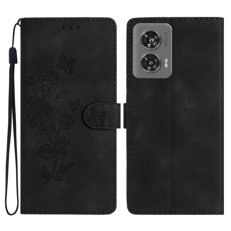 Flower Butterfly Embossing Pattern Leather Phone Case, For Motorola Moto G Play 2025, For Motorola Edge 50 5G, For Motorola Edge 50 Pro, For Motorola Edge 50 Fusion