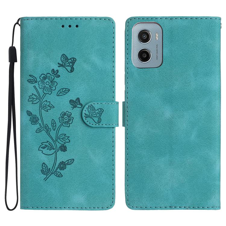 Flower Butterfly Embossing Pattern Leather Phone Case, For Motorola Moto G56 5G, For Motorola Moto E15, For Motorola Moto G05, For Motorola Moto G15