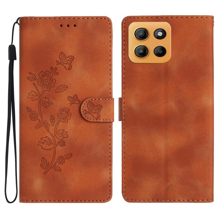 Flower Butterfly Embossing Pattern Leather Phone Case, For Motorola Moto G56 5G, For Motorola Moto E15, For Motorola Moto G05, For Motorola Moto G15