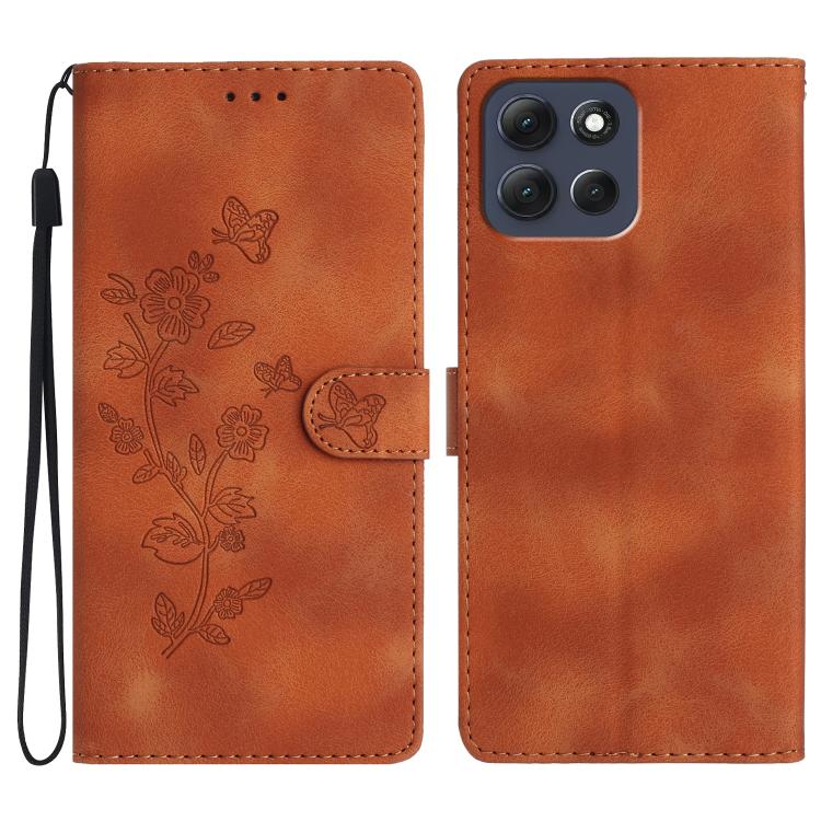 Flower Butterfly Embossing Pattern Leather Phone Case, For Motorola Moto G57 5G, For Motorola Moto G67 Power 5G, For Motorola Moto G86 Power, For Motorola Moto G86 5G