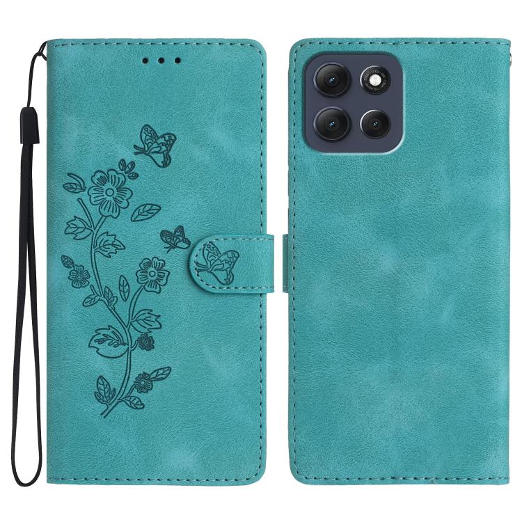 Flower Butterfly Embossing Pattern Leather Phone Case, For Motorola Moto G57 5G, For Motorola Moto G67 Power 5G, For Motorola Moto G86 Power, For Motorola Moto G86 5G