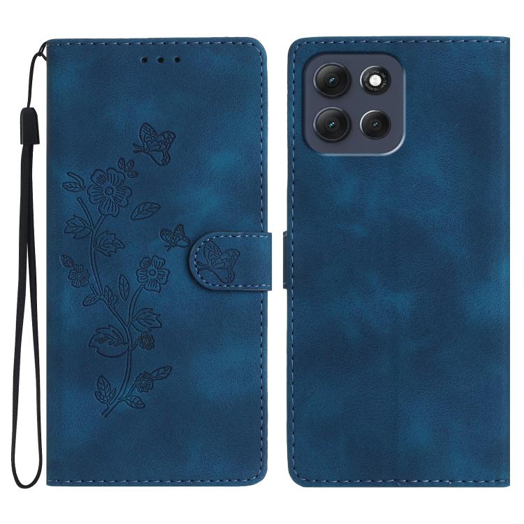 Flower Butterfly Embossing Pattern Leather Phone Case, For Motorola Moto G57 5G, For Motorola Moto G67 Power 5G, For Motorola Moto G86 Power, For Motorola Moto G86 5G