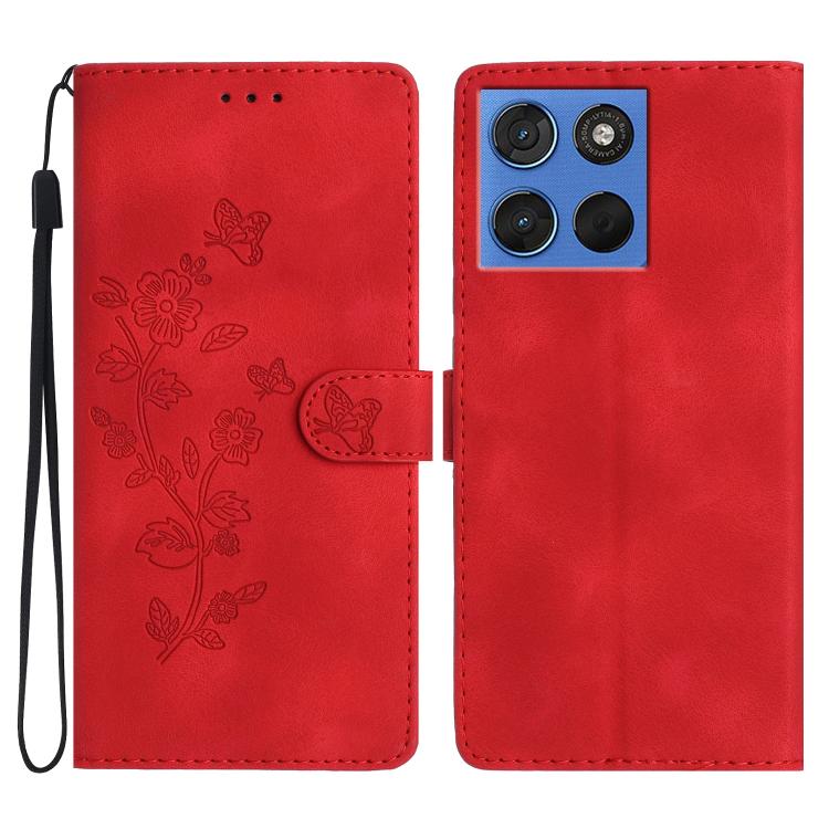Flower Butterfly Embossing Pattern Leather Phone Case, For Motorola Moto G57 5G, For Motorola Moto G67 Power 5G, For Motorola Moto G86 Power, For Motorola Moto G86 5G