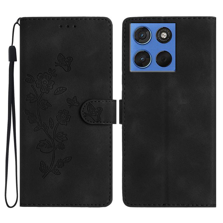 Flower Butterfly Embossing Pattern Leather Phone Case, For Motorola Moto G57 5G, For Motorola Moto G67 Power 5G, For Motorola Moto G86 Power, For Motorola Moto G86 5G