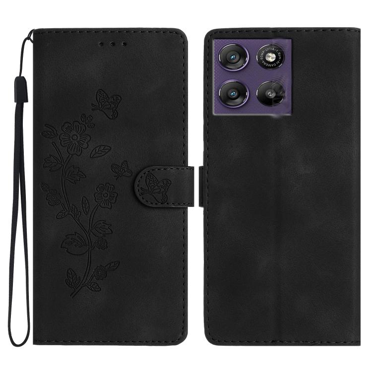 Flower Butterfly Embossing Pattern Leather Phone Case, For Motorola Moto G57 5G, For Motorola Moto G67 Power 5G, For Motorola Moto G86 Power, For Motorola Moto G86 5G