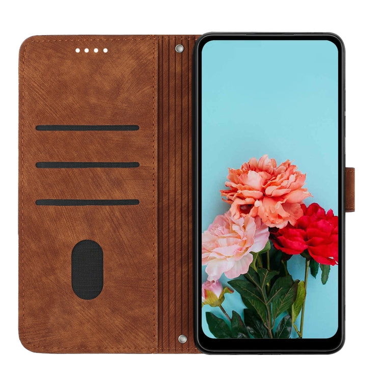 Skin Feel Stripe Pattern Leather Phone Case with Lanyard, For Infinix Zero 30 4G, For Infinix Zero 30 5G, For Infinix Hot 30 Play NFC, For Infinix Note 30/Note 30 5G