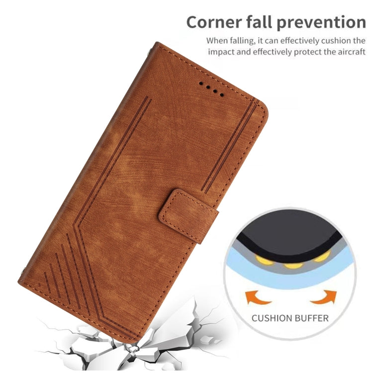 Skin Feel Stripe Pattern Leather Phone Case with Lanyard, For Infinix Zero 30 4G, For Infinix Zero 30 5G, For Infinix Hot 30 Play NFC, For Infinix Note 30/Note 30 5G
