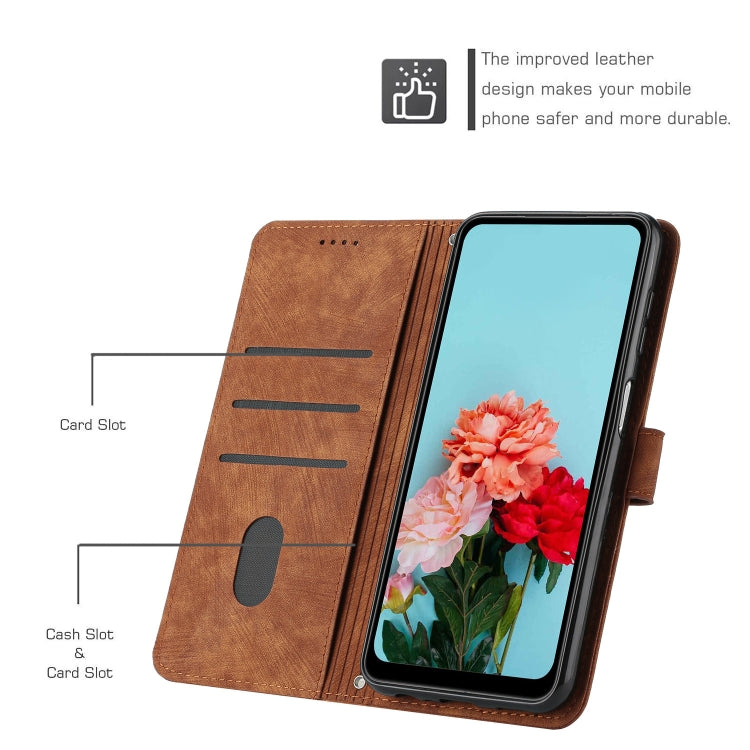 Skin Feel Stripe Pattern Leather Phone Case with Lanyard, For Infinix Hot 50 Pro+ 4G, For Infinix Note 40 5G, For Infinix GT 20 Pro, For Infinix Note 40 Pro 4G / 5G