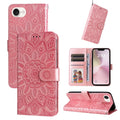 Embossed Sunflower Leather Phone Case, For iPhone 17e / 16e, For iPhone 17 Pro Max, For iPhone 17 Pro, For iPhone 17