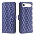 Diamond Lattice Wallet Flip Leather Phone Case, For iPhone Air, For iPhone 16 Pro Max, For iPhone 16 Pro, For iPhone 16 Plus