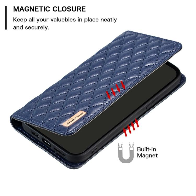 Diamond Lattice Magnetic Leather Flip Phone Case, For iPhone 17 Pro Max, For iPhone 17 Pro, For iPhone 17, For iPhone Air