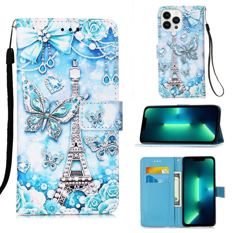 Colored Drawing Pattern Plain Weave Leather Phone Case, For iPhone 15 Pro, For iPhone 15 Plus, For iPhone 15