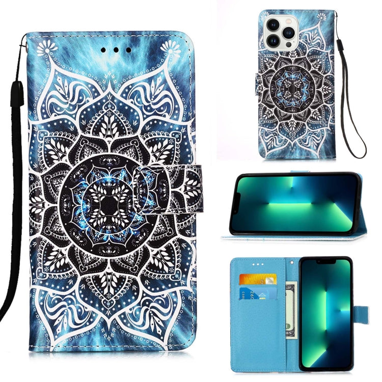 Colored Drawing Pattern Plain Weave Leather Phone Case, For iPhone 15 Pro, For iPhone 15 Plus, For iPhone 15