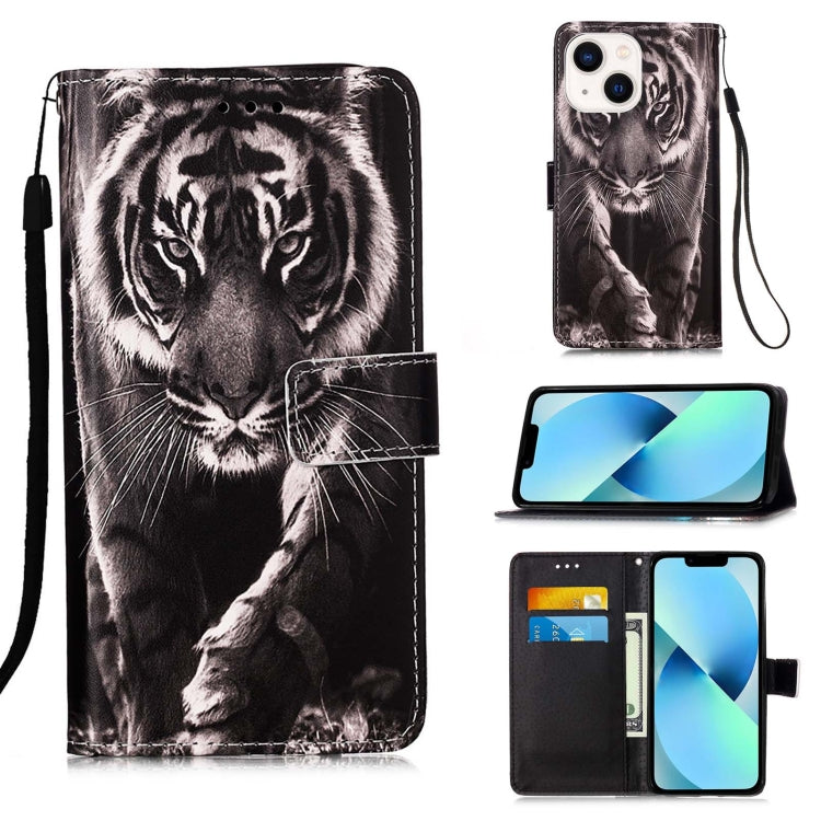 Colored Drawing Pattern Plain Weave Leather Phone Case, For iPhone 15 Pro, For iPhone 15 Plus, For iPhone 15