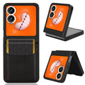 Litchi Texture Card Slots Back Cover Phone Case, For Tecno Phantom V Flip2, For Tecno Phantom V Fold2, For Tecno Phantom V Fold