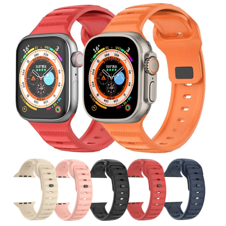 Dot Texture Fluororubber Watch Band, For Apple Watch Ultra 2 49mm, For Apple Watch 8 45mm, For Apple Watch SE 2022 40mm, For Apple Watch 9 45mm