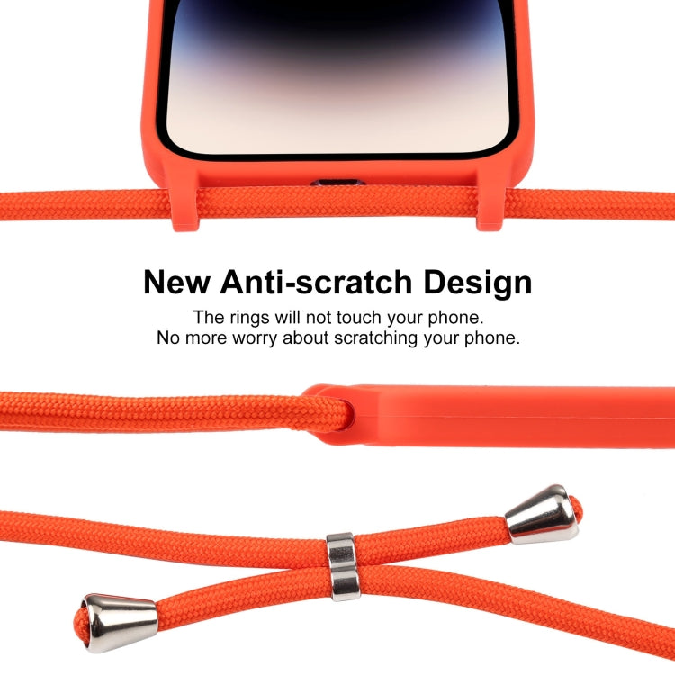 Crossbody Lanyard Liquid Silicone Case, For iPhone 16 Plus
