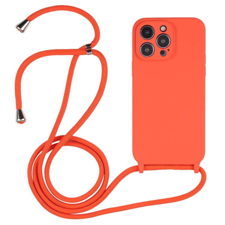 Crossbody Lanyard Liquid Silicone Case, For iPhone 16 Pro Max