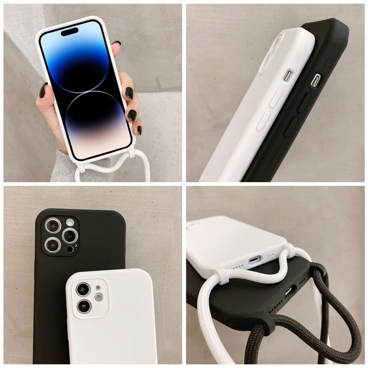 Crossbody Lanyard Liquid Silicone Case, For iPhone 16