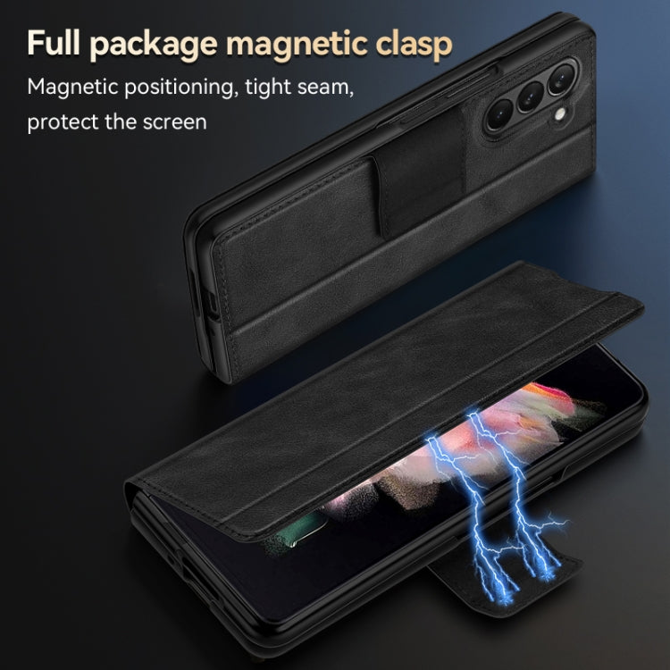 SULADA All-inclusive Magnetic Snap Flip Leather Phone Case, For Samsung Ga6axy Z Fold6, For Samsung Galaxy Z Fold5, For Samsung Galaxy Z Fold4 / W23, For Samsung Galaxy Z Fold3 / W22