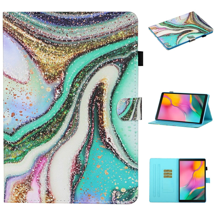 Colored Drawing Stitching Horizontal Flip Leather Case, with Holder & Card Slots, For Samsung Galaxy Tab S6 Lite P610 / P615, For Huawei MediaPad T5, For Samsung Galaxy Tab A 8.0 (2019) T290, For Samsung Galaxy Tab A 10.1 (2019) T510