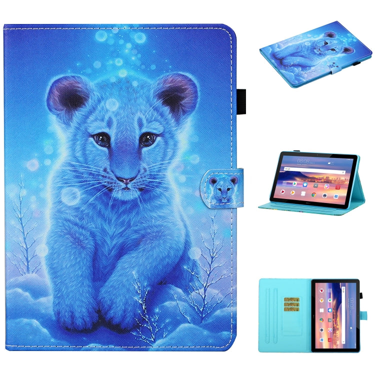 Colored Drawing Stitching Horizontal Flip Leather Case, with Holder & Card Slots, For Samsung Galaxy Tab S6 Lite P610 / P615, For Huawei MediaPad T5, For Samsung Galaxy Tab A 8.0 (2019) T290, For Samsung Galaxy Tab A 10.1 (2019) T510