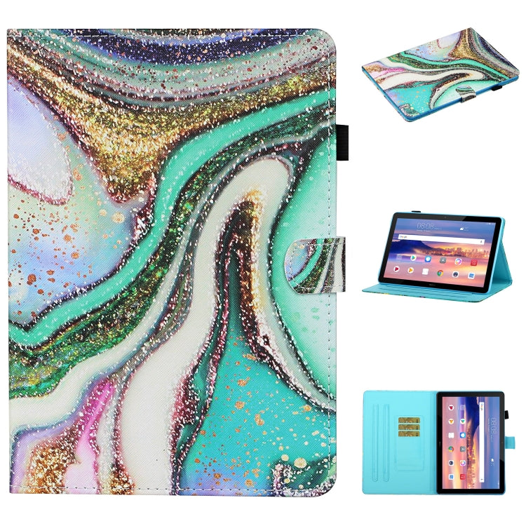 Colored Drawing Stitching Horizontal Flip Leather Case, with Holder & Card Slots, For Samsung Galaxy Tab S6 Lite P610 / P615, For Huawei MediaPad T5, For Samsung Galaxy Tab A 8.0 (2019) T290, For Samsung Galaxy Tab A 10.1 (2019) T510