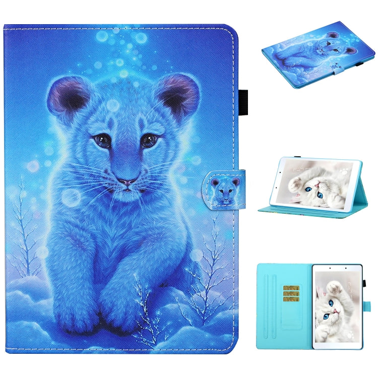 Colored Drawing Stitching Horizontal Flip Leather Case, with Holder & Card Slots, For Samsung Galaxy Tab S6 Lite P610 / P615, For Huawei MediaPad T5, For Samsung Galaxy Tab A 8.0 (2019) T290, For Samsung Galaxy Tab A 10.1 (2019) T510