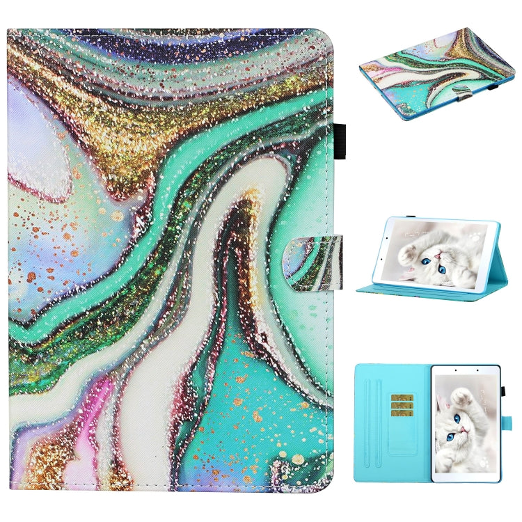 Colored Drawing Stitching Horizontal Flip Leather Case, with Holder & Card Slots, For Samsung Galaxy Tab S6 Lite P610 / P615, For Huawei MediaPad T5, For Samsung Galaxy Tab A 8.0 (2019) T290, For Samsung Galaxy Tab A 10.1 (2019) T510